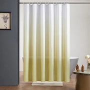 Douchegordijn in poliestere, impermeabile, lavabile, per la doccia, con 12 ganci, bianco a tawny, 180 x 200 cm