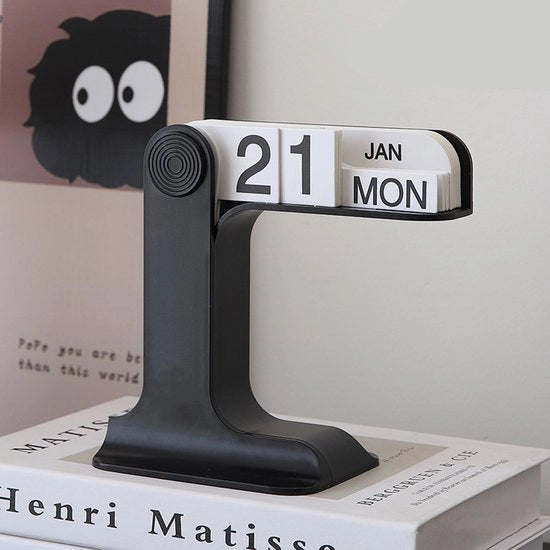 Calendario da parete - Decorazione ufficio e domestica - Decorazione ufficio - Accessori ufficio - Calendario mensile, settimanale e quotidiano da parete (nero)