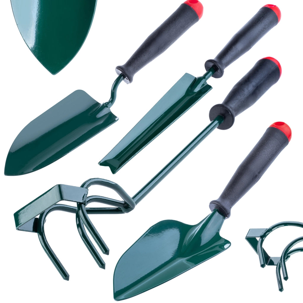Set di attrezzi da giardino KADAX 4 in 1: pala, taglierino, smuovere il terreno