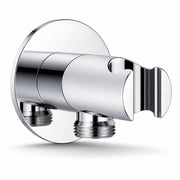 Presa D’Acqua Tonda Con Supporto Doccetta Ottone Cromato 1/2" Rosone 59507