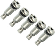 Ventiello per pneumatici a 5 velocità - Vano - Fusto - Colore argento - Lega di alluminio - Duraturo - Ventielli per pneumatici
