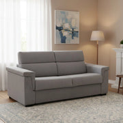 Benedetto, Divano Letto 3 Posti Sfoderabile Made in Italy, 225x95 cm Grigio