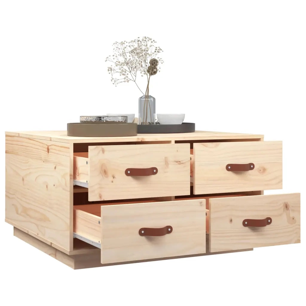 Tavolino da salotto | Tavolino da caff¨¨ | Tavolino da Soggiorno 80x80x45 cm in Legno Massello di Pino