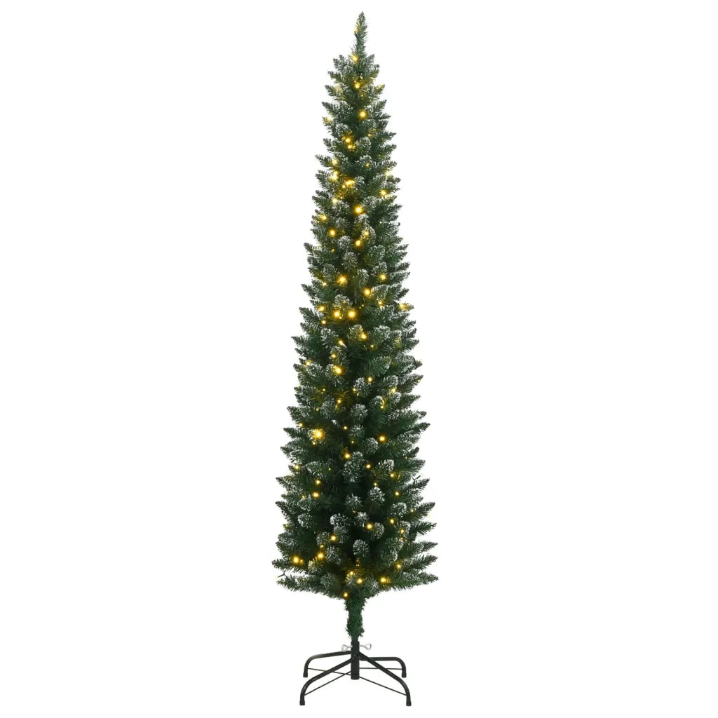 vidaXL Albero di Natale Artificiale Sottile con 300 LED 180 cm
