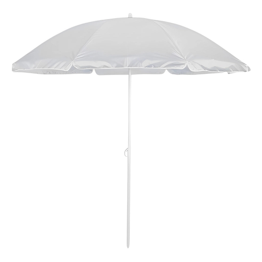 Marvin Ombrellone da Spiaggia FLEXY Inclinabile con Borsa Portatile 200 cm e Palo in Alluminio Telo in Tessuto Po Bianco