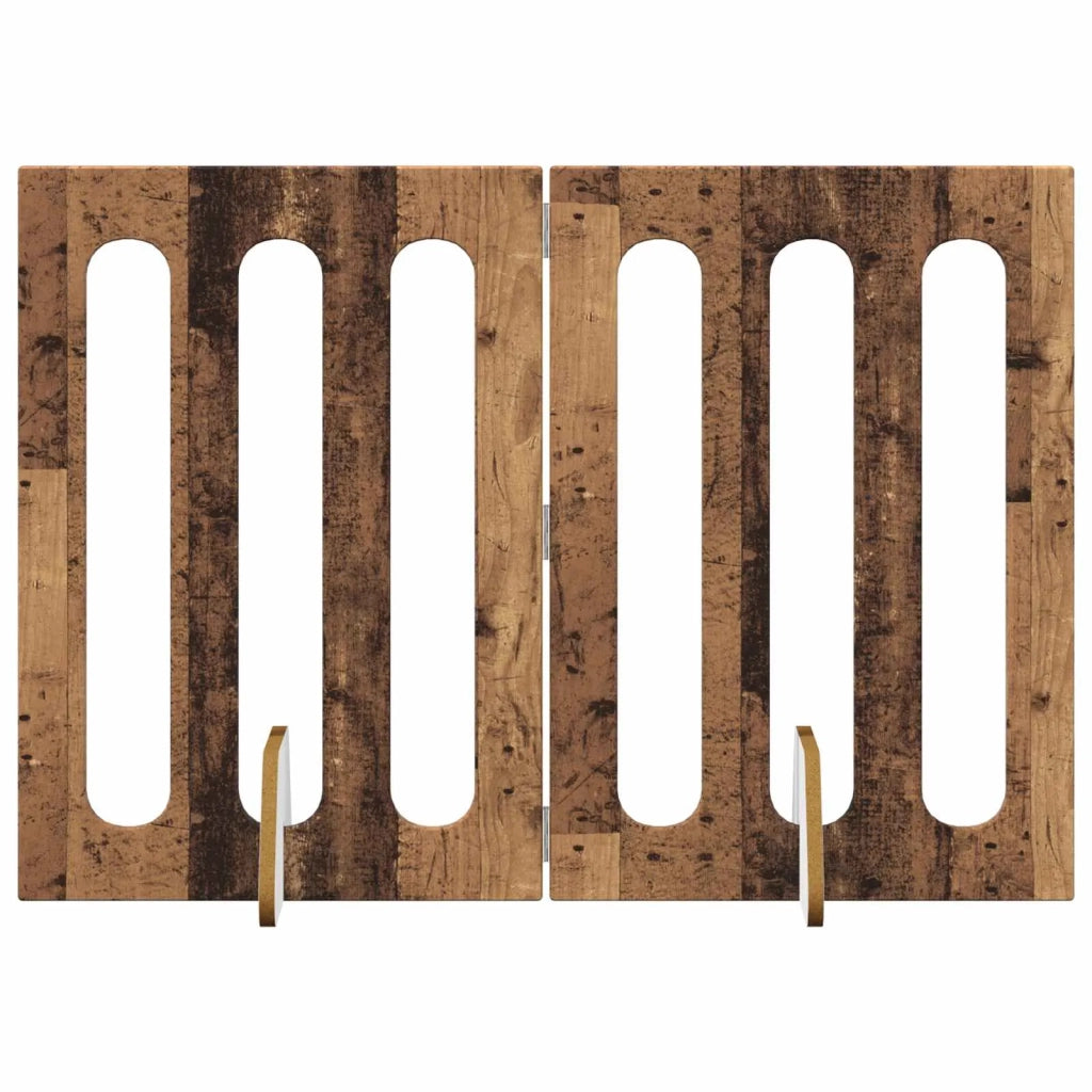 Recinto pieghevole per animali 2 pz Legno di quercia CFW7928145