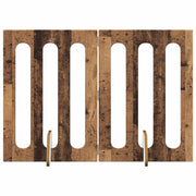 Recinto pieghevole per animali 2 pz Legno di quercia CFW7928145