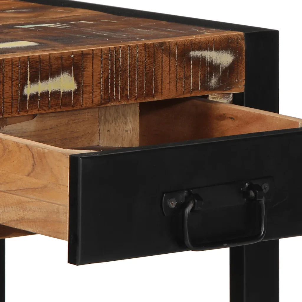 vidaXL Tavolino Multicolore 40x40x50 cm in Legno Massello Recupero