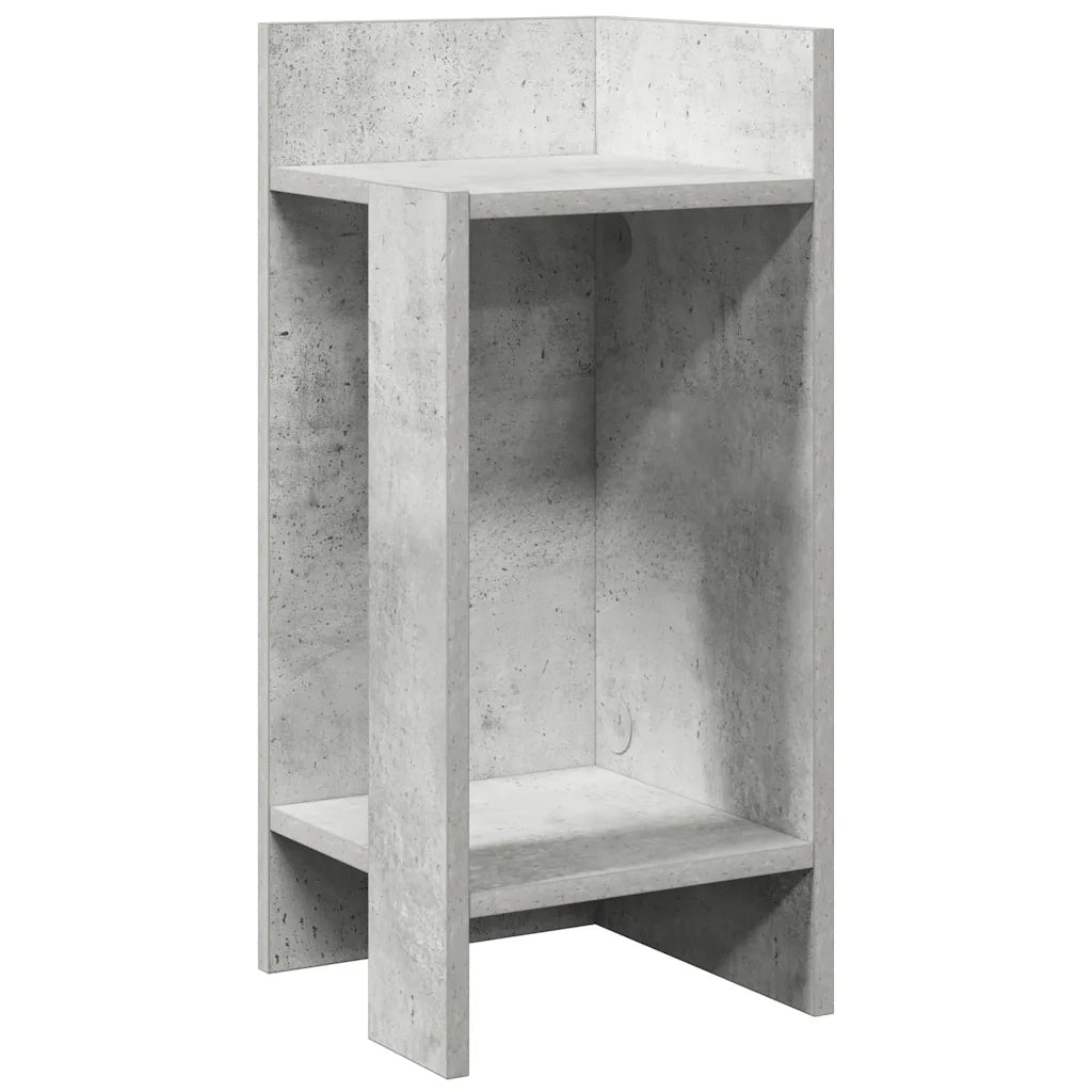 Tavolino Laterale con Ripiano Grigio Cemento 25,5x27x60 cm 858548