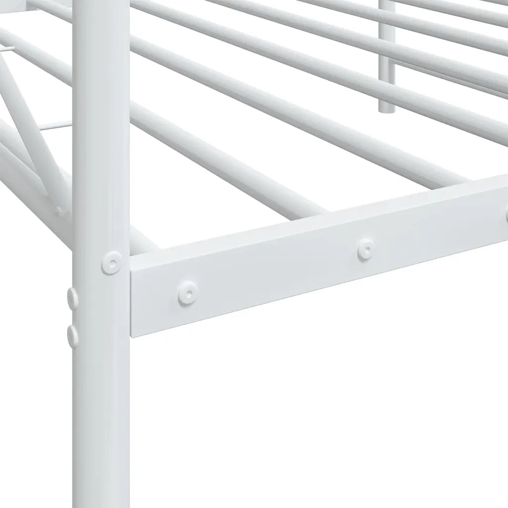 vidaXL Dormeuse senza Materasso Bianco 100x200 cm in Acciaio