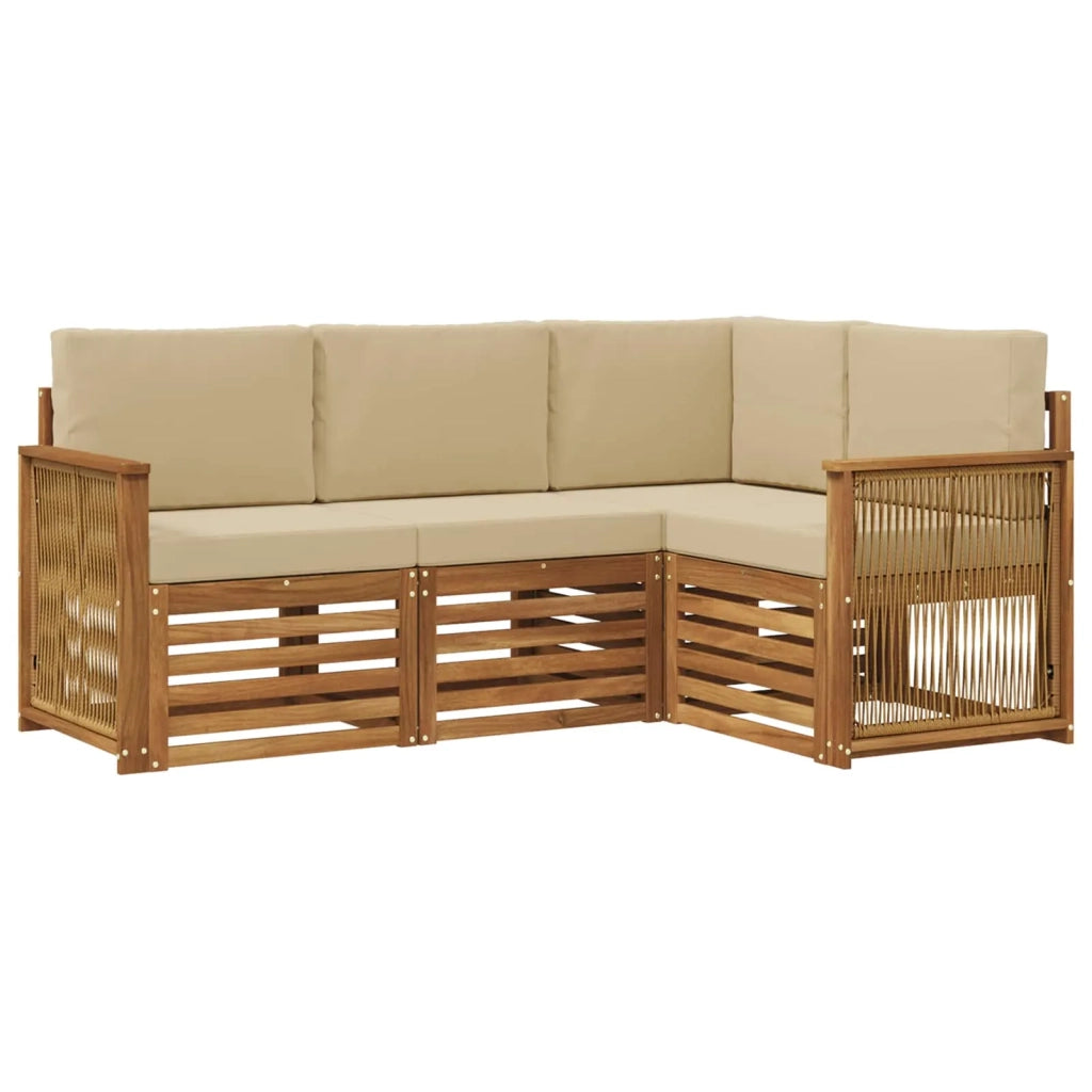 Set di divani da esterno 4 pz Poliestere 3384299