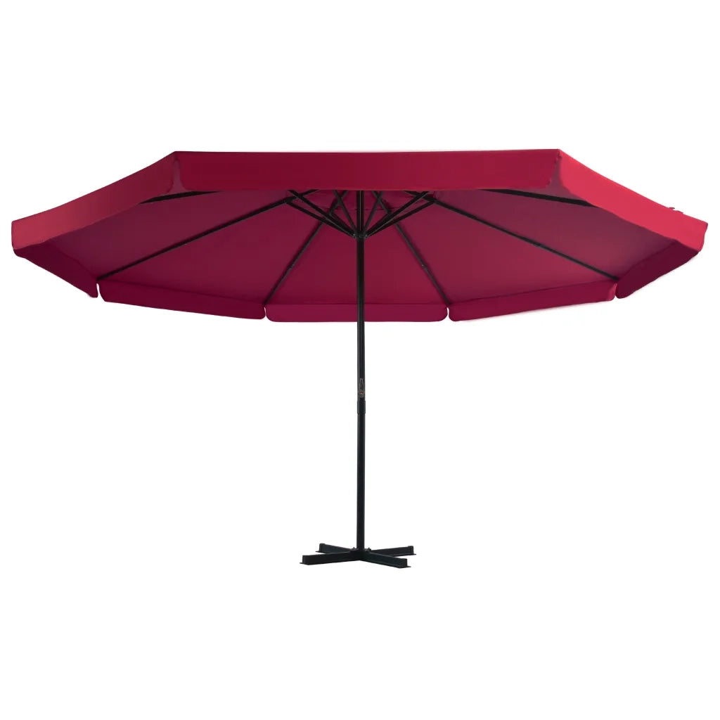 Ombrellone da Giardino con Base Portatile Rosso 276325