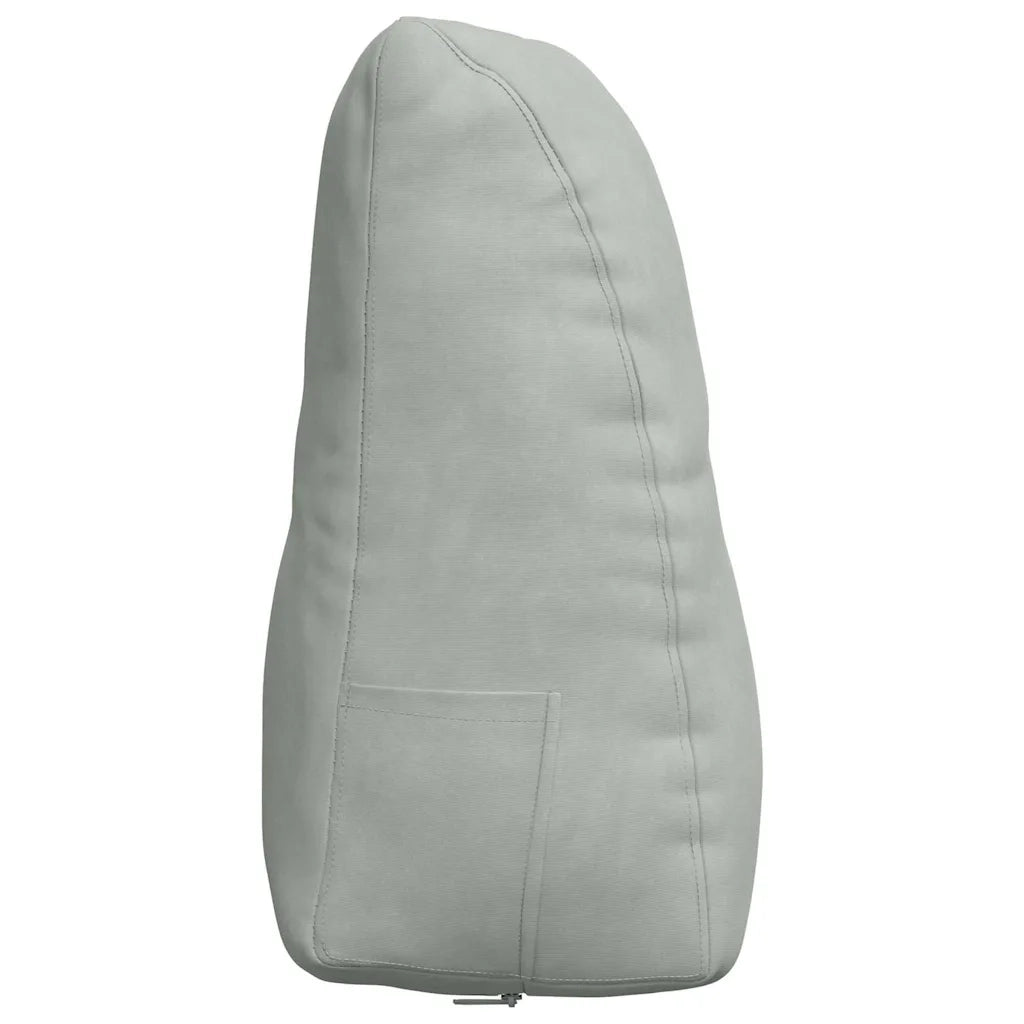 Cuscino per Schiena Grigio chiaro 80 x 24 x 50 cm Velluto
