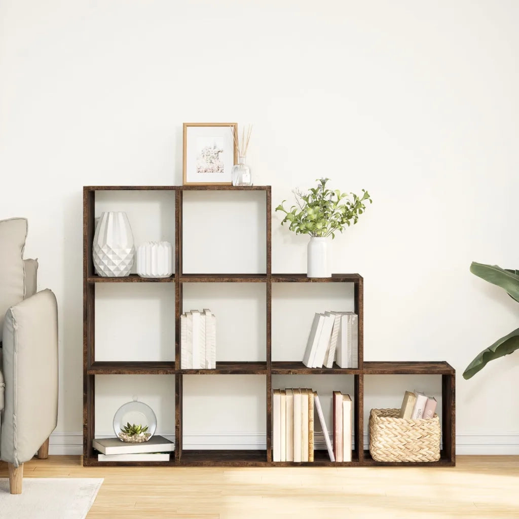 vidaXL Libreria 3 Ripiani Rovere Fumo 137,5x29x103,5 cm Truciolato