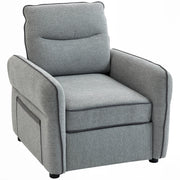 Divano 1 posto in velluto ¨C zephmum ¨C 80x81x90 cm grigio