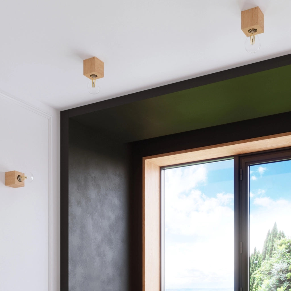 Lampada da tavolo DORMA legno naturale E27 Pure Lume