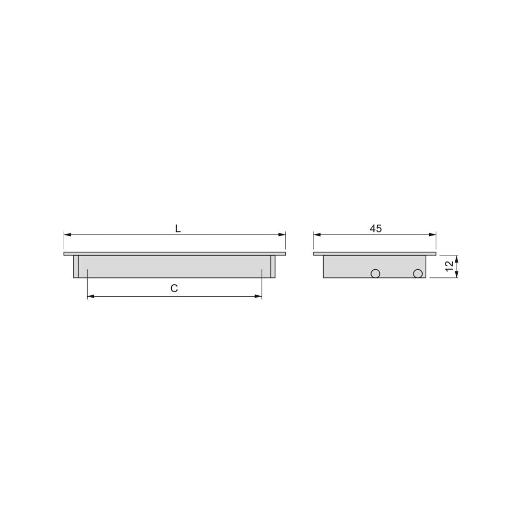 Maniglie per Mobile Interasse 160 mm Alluminio Anodizzato Opaco 20 Pezzi Emuca