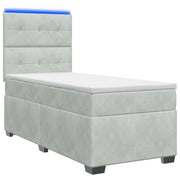 Letto box spring con materasso Grigio Chiaro 90 x 200 cm 3455030