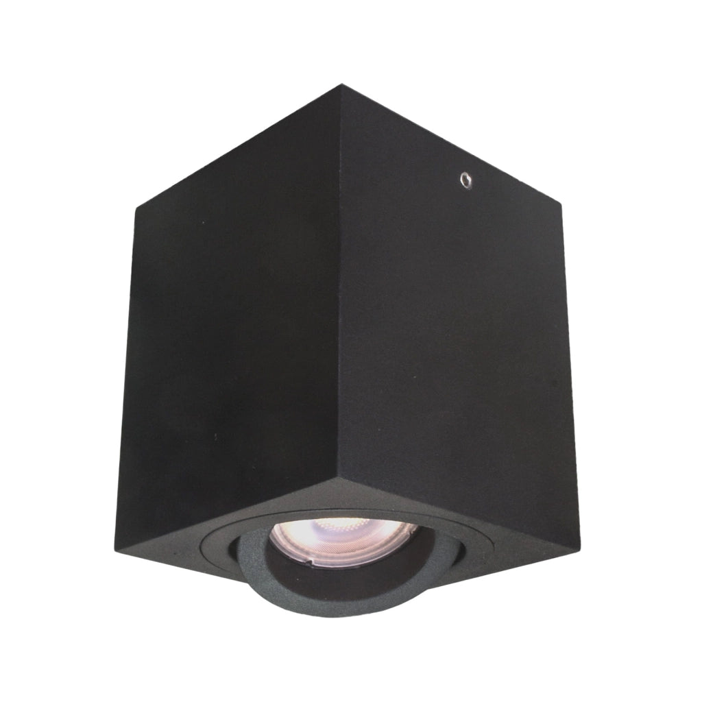 Faretto Emilio Italux da soffitto GU10 nero orientabile