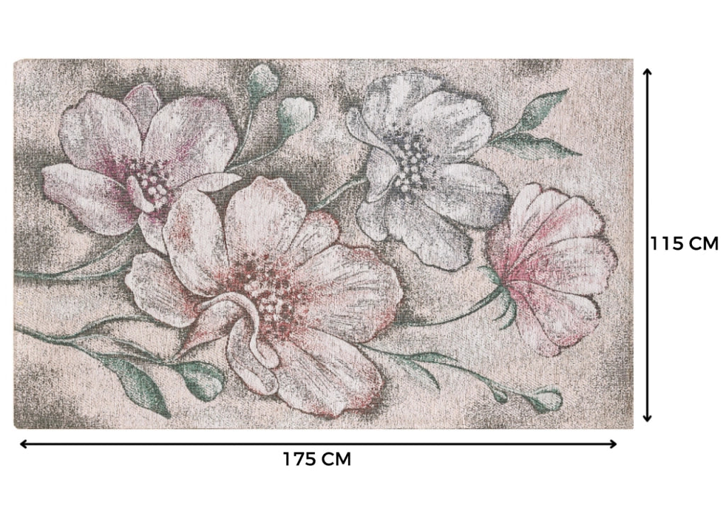 Tappeto Salotto Velour Antiscivolo Disegno Asturia By Suardi - 115x175 - Multicolor
