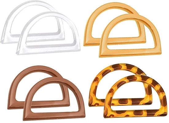 Manubri di sostituzione per valigetta - 8-Pack - Forma a "D" - Manubri antiscivolo - Smaltimento UV - Compatibilità universale - Materiale di alta qualità