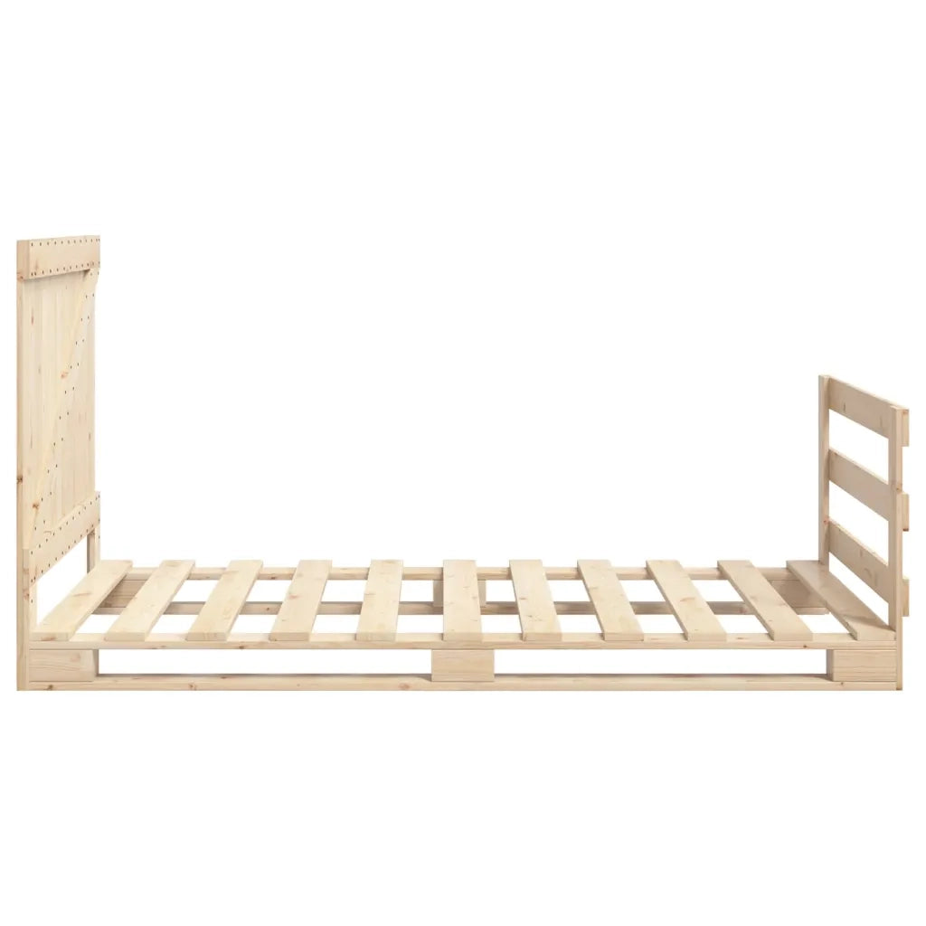 Giroletto con Testiera-Struttura Letto con testiera 100x200 cm Legno Massello di Pino 347903