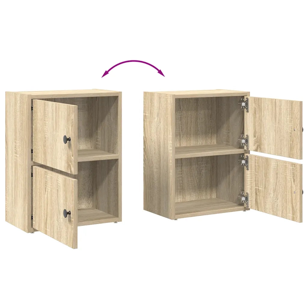 Libreria-Scaffale per Libri-Mobile di Stoccaggio Rovere Sonoma 40x24x52 cm in Legno Multistrato
