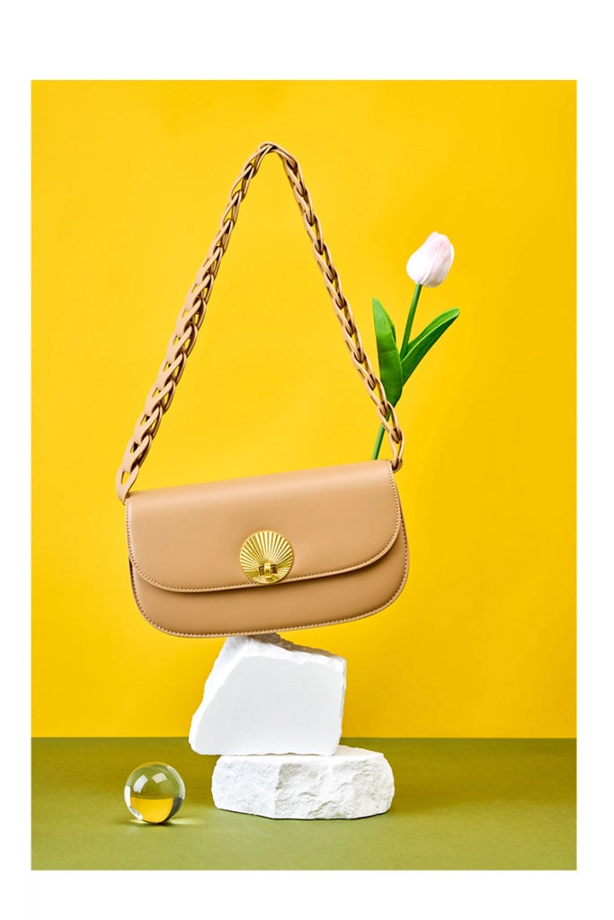 Borse da donna in vera pelle, borsa a tracolla, borsa tote color crema