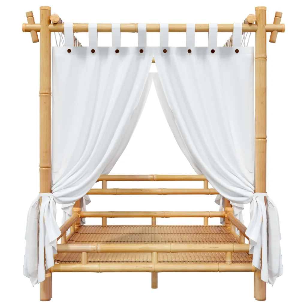 Letto a Baldacchino 140x200 cm in BambÃ¹ cod mxl 60932