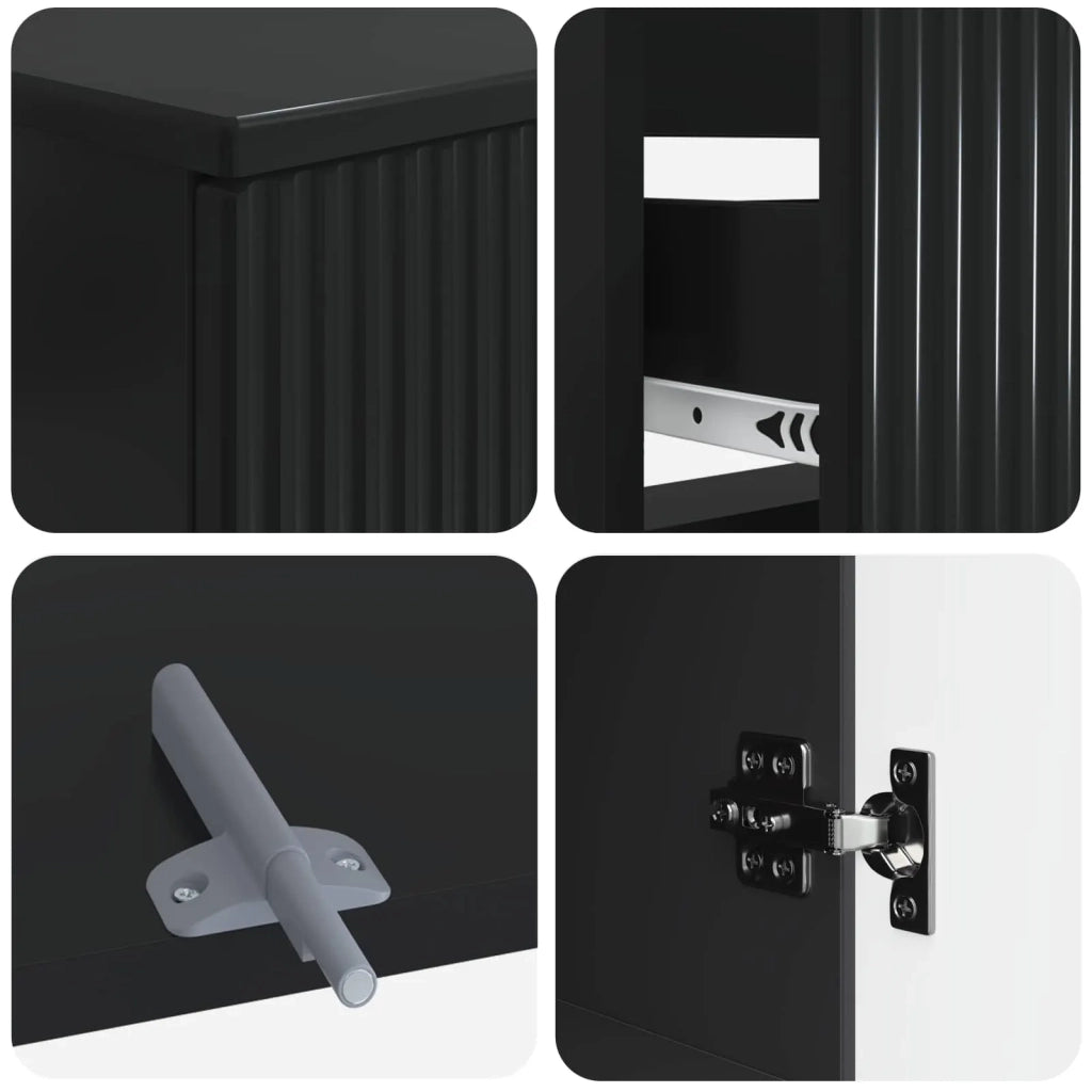 Set di Armadi da Bagno da 2 Pezzi ARNHEM Nero 3417685