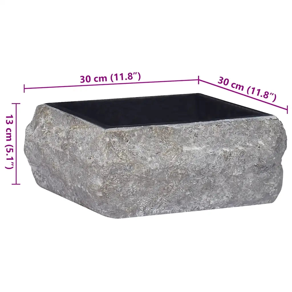 Lavandino Nero 30x30x13 cm in Marmo CFW4963014