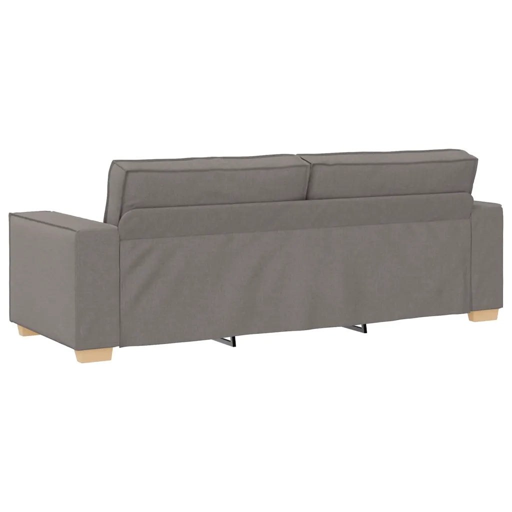 Set di Divani 2 pz con Cuscini Tortora in Tessuto 3324697