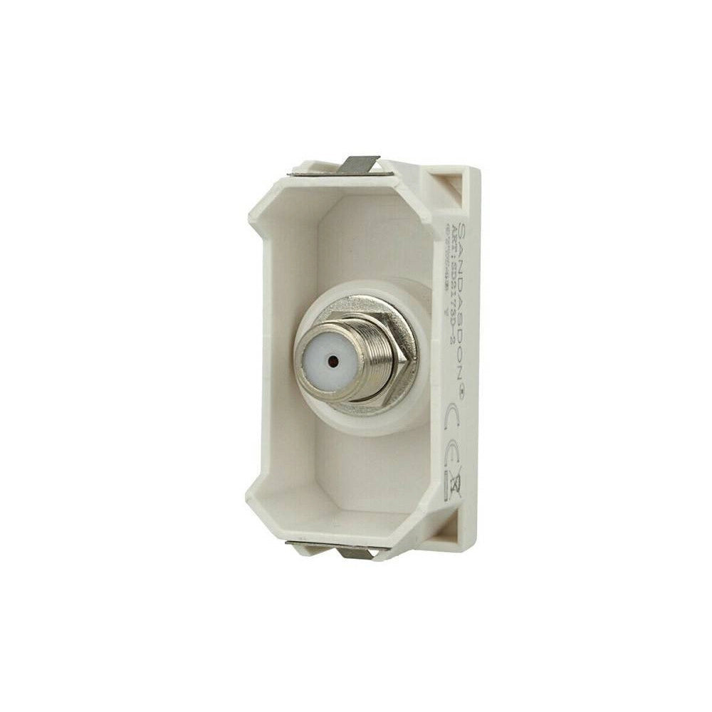Trade Shop - Presa Tv Sat Satellitare A Vite Bianco Compatibile Bticino Axolute -