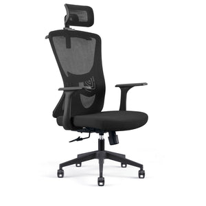 Sedia Poltrona Direzionale da Ufficio in Similpelle Nera