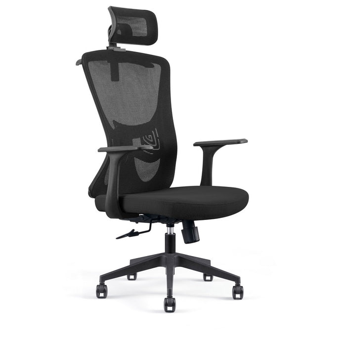 Sedia Poltrona Direzionale da Ufficio in Similpelle Nera