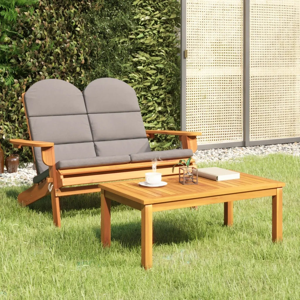 Set Salotto da Giardino Adirondack 2pz Legno Massello di Acaciacod mxl 95632