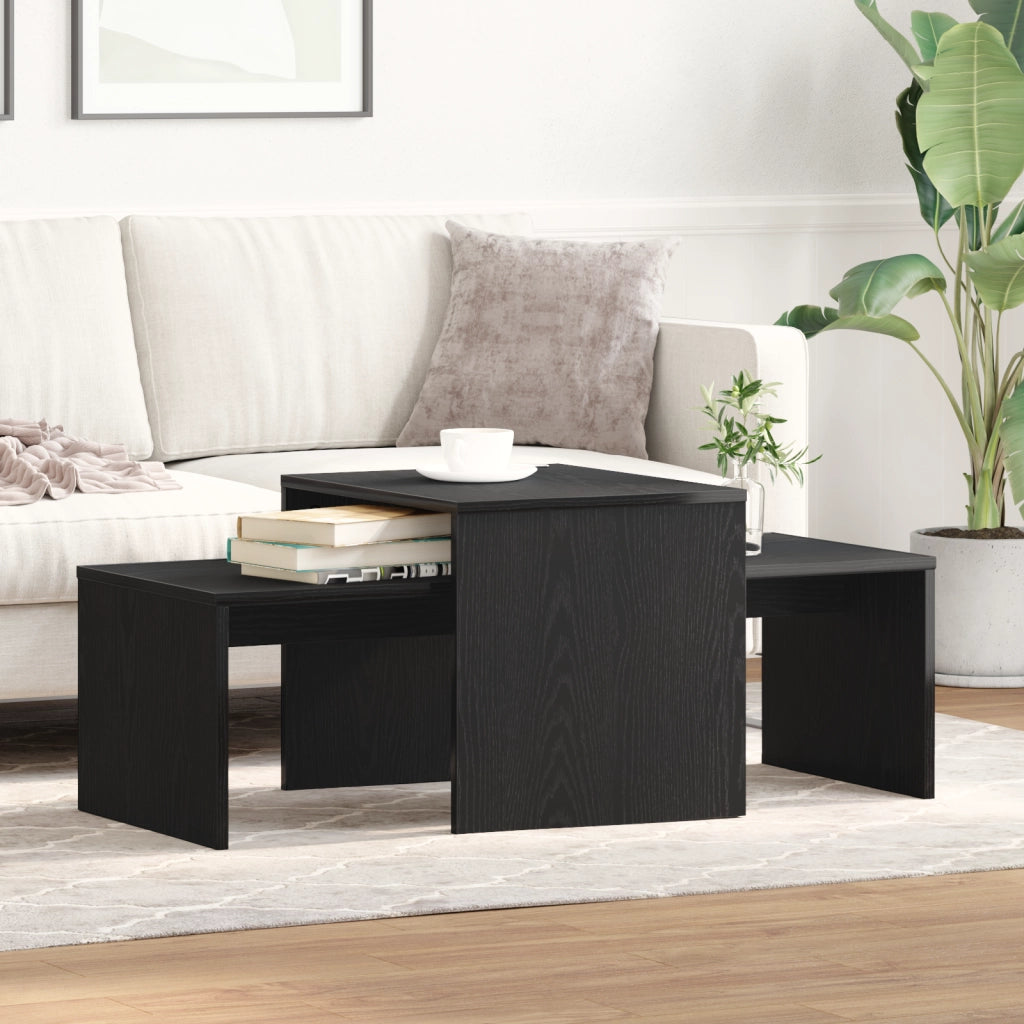 Tavoli da annidamento Rovere Nero 100 x 48 x 40 cm 862501
