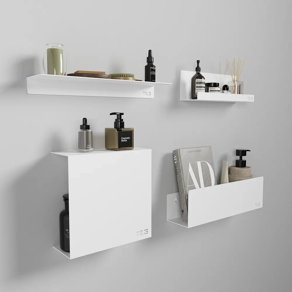 Mensola da bagno in alluminio bianco opaco 20 cm | Bergen