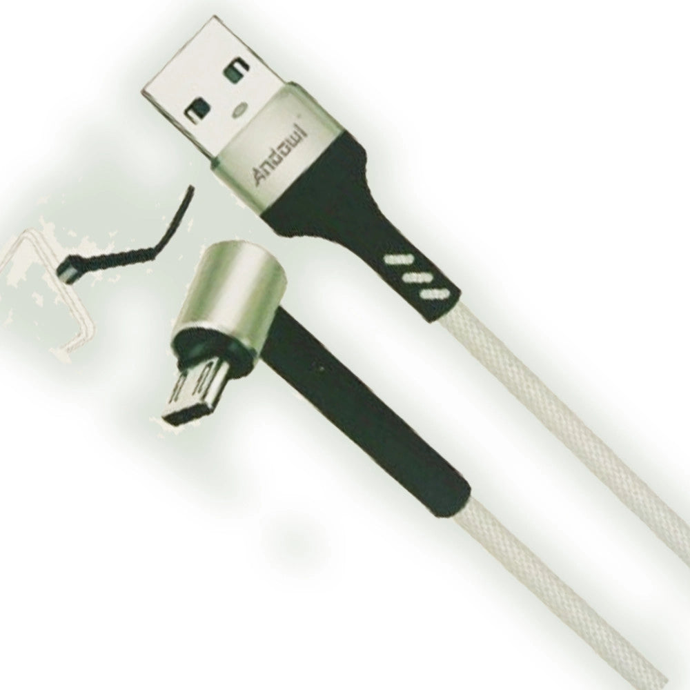 Trade Shop - Cavo Angolare 90° Micro Usb A Usb 2.0 Trasferimento Dati Ricarica 1,2 Mt Q-a152 -