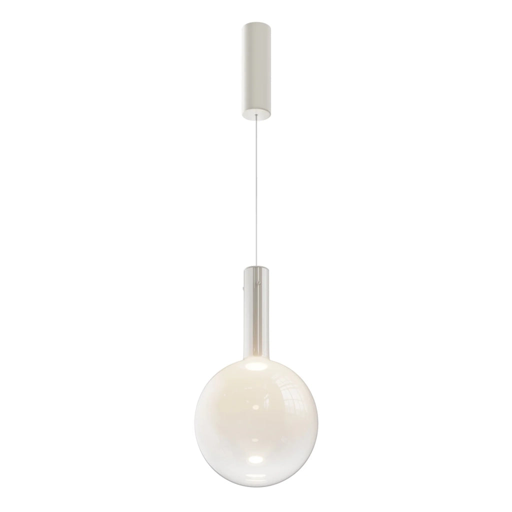 Maytoni Lampadario moderno Nebula 1 luce LED integrato bianco metallo vetro