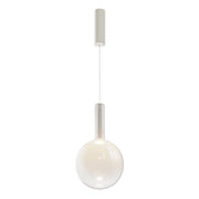 Maytoni Lampadario moderno Nebula 1 luce LED integrato bianco metallo vetro