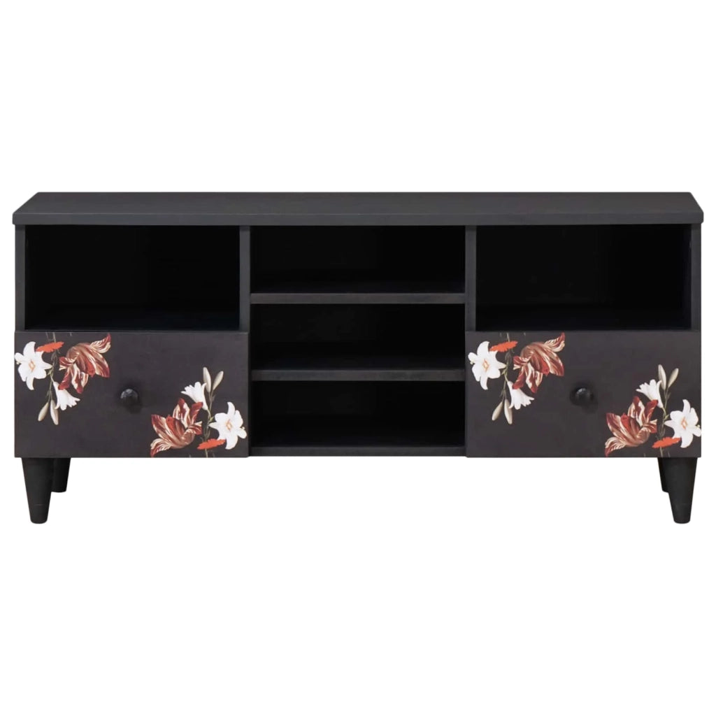 Mobiletto moderno con anta 100 x 33,5 x 46 cm in legno massello di mango multicolore 02_0057860