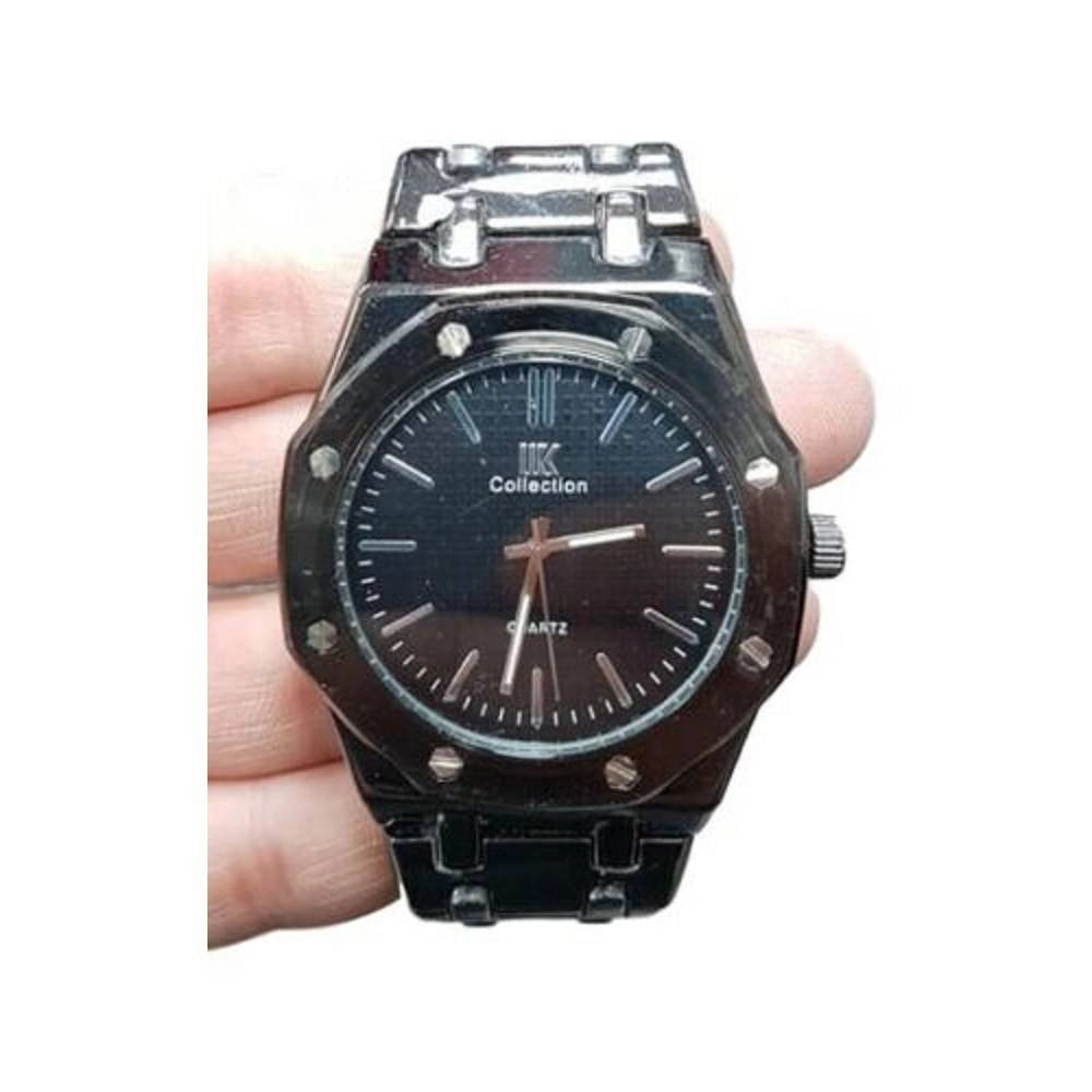 Trade Shop - Orologio Polso Uomo Analogico Movimento Quarzo Ik Collection Nero Quadrante Nero -