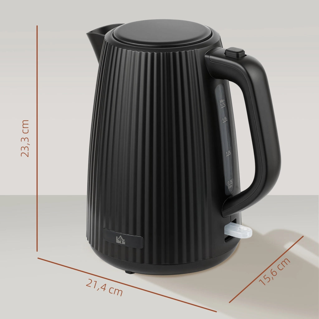 Bollitore Elettrico 1,7L 2200W ¨C Zephmum ¨C Nero con Filtro Anticalcare e Base Girevole 360¡ã