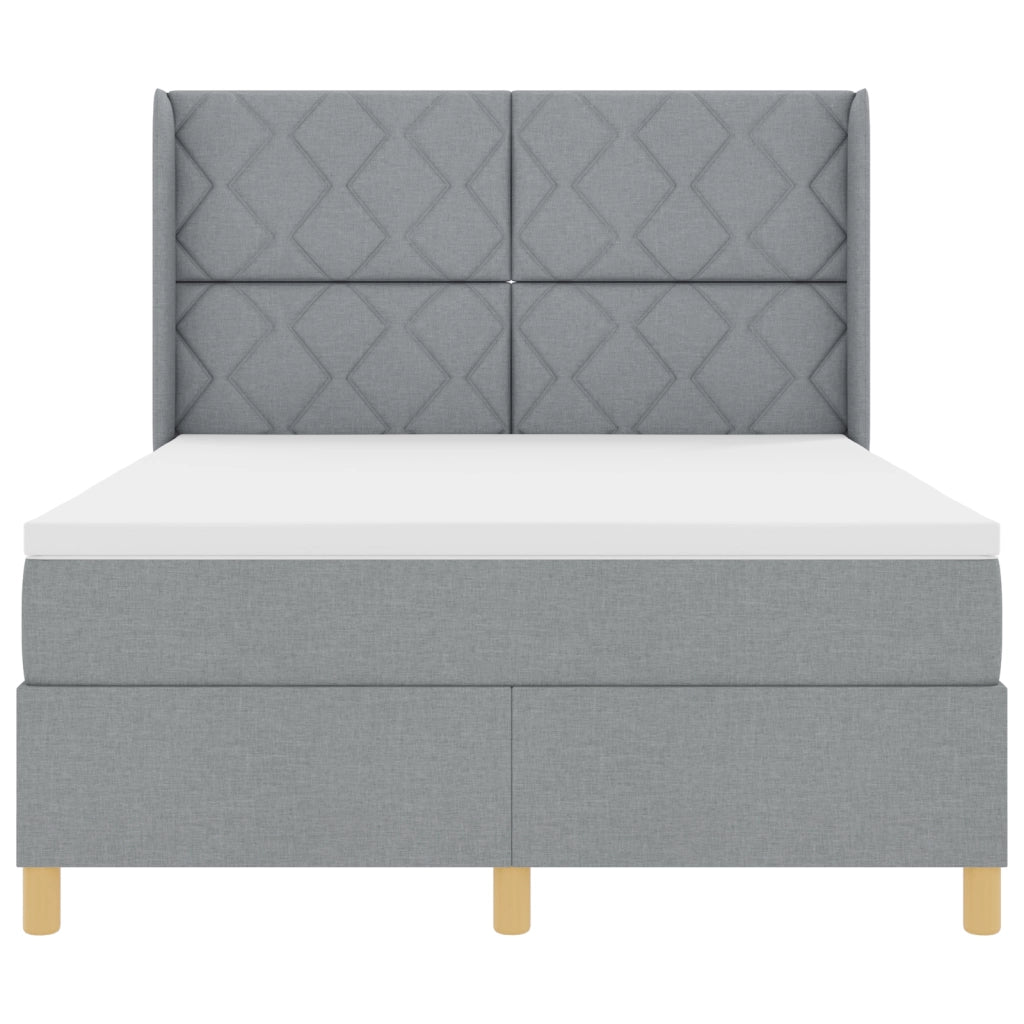 Letto a doghe  con materasso Grigio chiaro 160x200 cm Tessuto