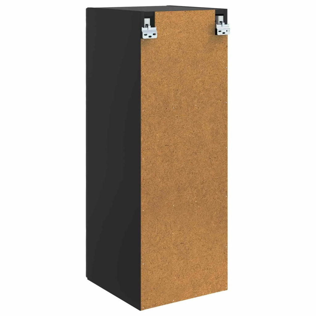 Mobiletto a muro Nero 33 x 34,5 x 90 cm Legno ingegnerizzato 898926