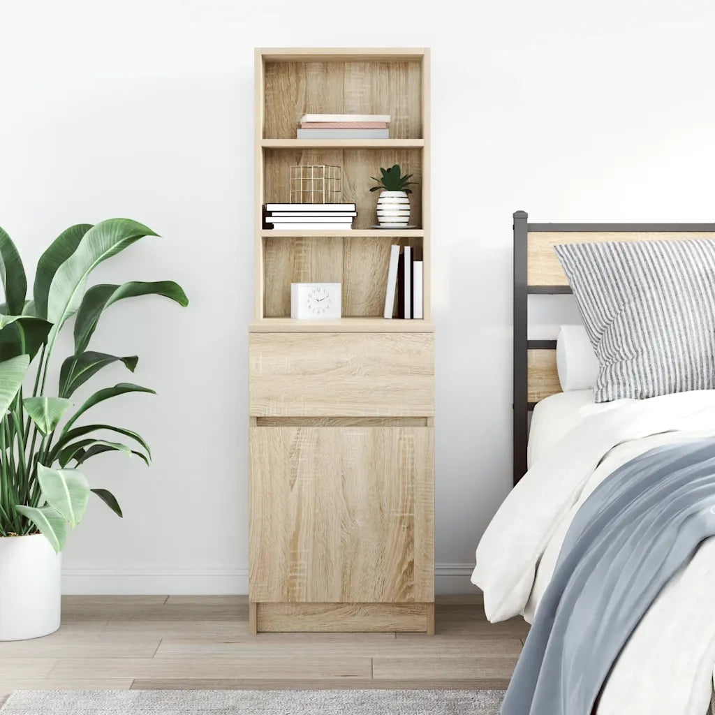 Comodino Rovere Sonoma 39x35x125 cm in Legno Multistrato 861312