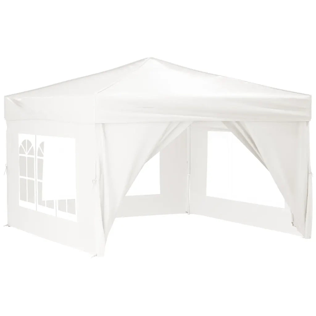 Tenda per Feste Pieghevole con Pareti Laterali-Tenda Gazebo Bianco 3x3 m 984394
