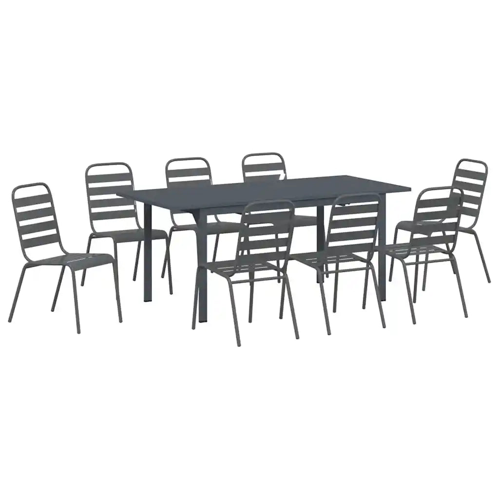 Set da Pranzo per Giardino 9 pcs Antracite 3378817