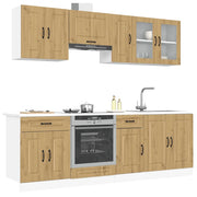 Set Mobili da Cucina 8 pz Kalmar Rovere Artigianale Truciolato 3314830